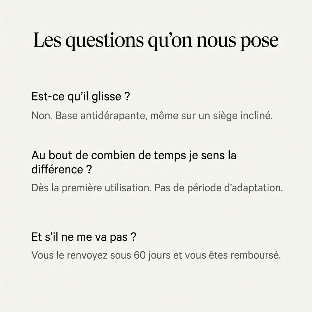 Les questions qu'on nous pose : glissement, délai de résultat, retour sous 60 jours