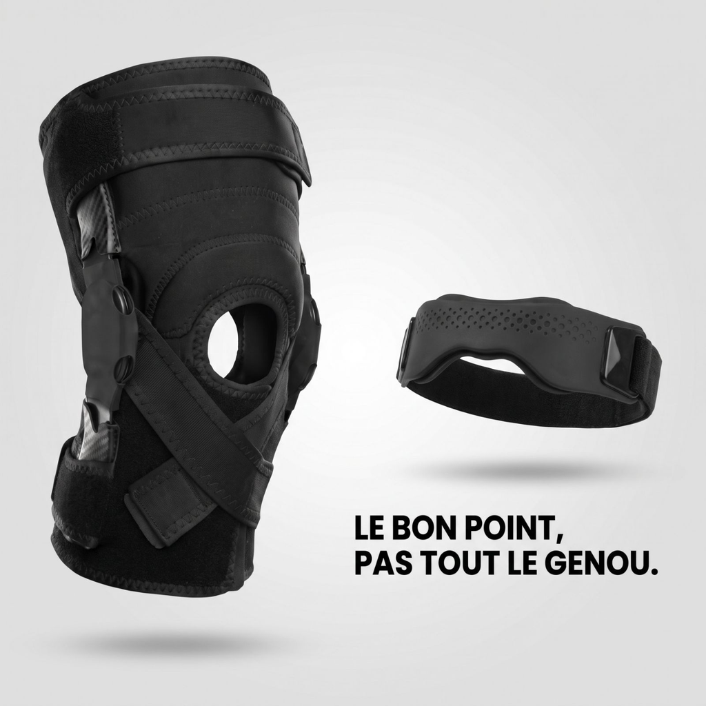 Genouillère encombrante comparée à la sangle rotulienne : le bon point, pas tout le genou